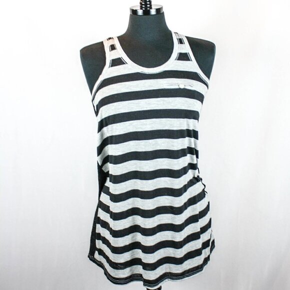 Xhilaration Racer Back Tank Top Stripes Bl… - Picture 1 of 4